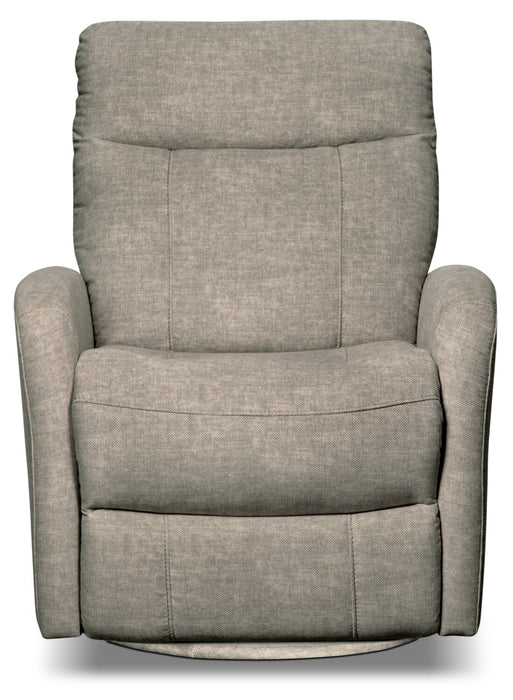 Jeffry 30.3\" Velvet Fabric Swivel Glider Reclining Chair - Stone Beige