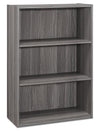 Slade 24.75\" 3-Shelf Bookcase - Grey