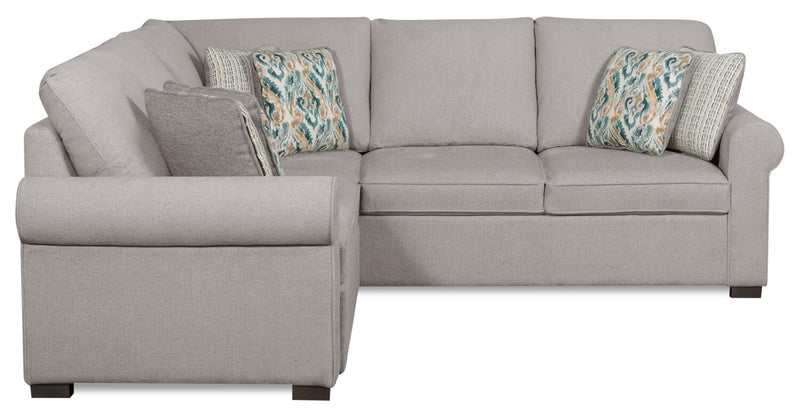 Scott Living Haven 2-Piece Left-Facing Chenille Fabric Sectional - Grey
