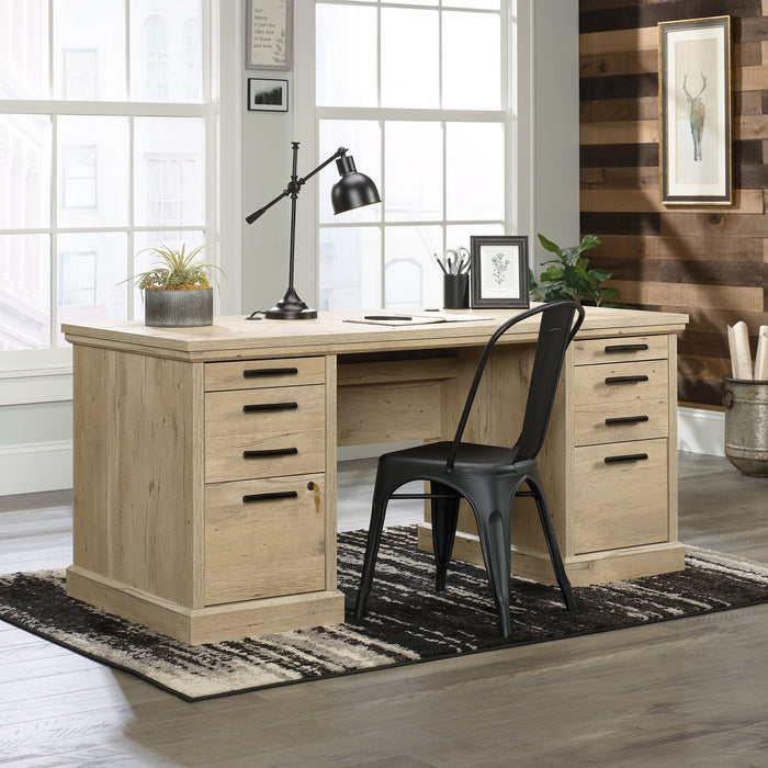 Akira 29.53\" Executvie Office Desk with 6-Drawers - Prime Oak