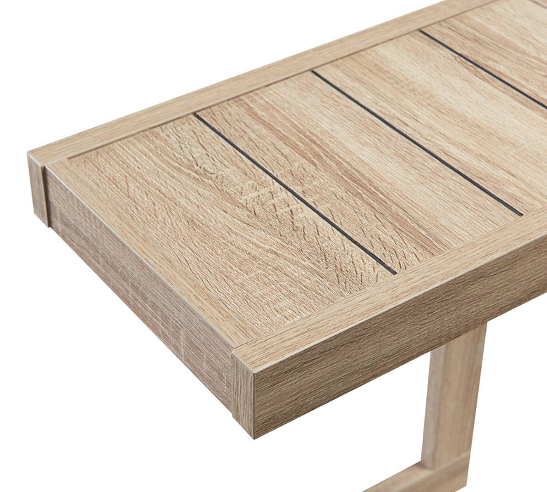 Orrie 11.75\" C-Shaped Chairside Table - Taupe