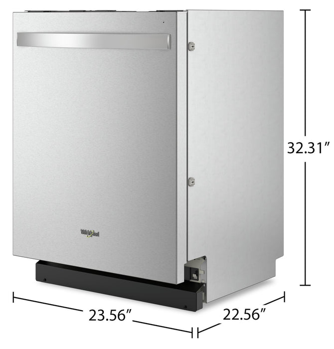 Whirlpool 24\" 44 dBA Built-In Top-Control Dishwasher - Fingerprint Resistant Stainless Steel - WDT550SAPZ