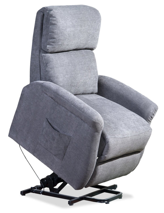 Ruben 32\" Chenille Fabric Power Lift Reclining Chair - Grey