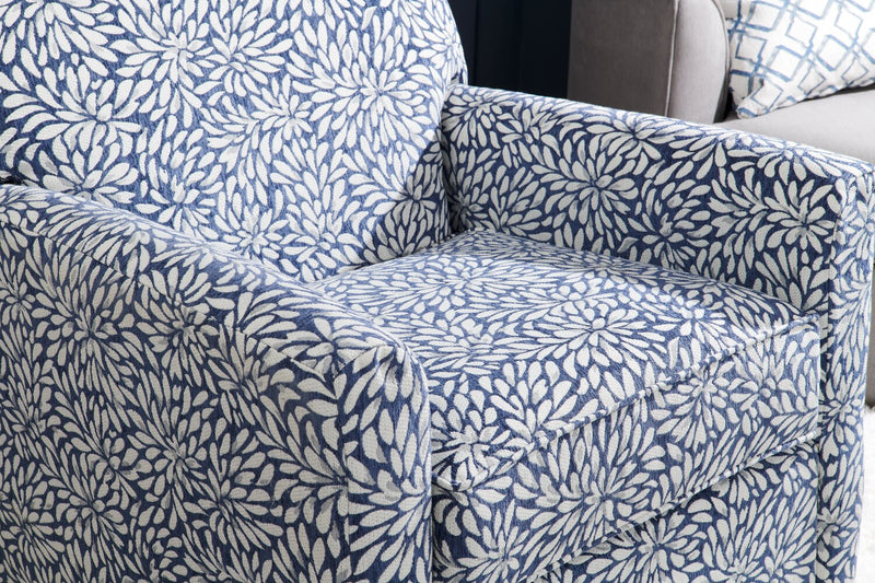 Made in Canada Sofa Lab Customizable Swivel 31\" Fabric Accent Chair - Spa Multicolour