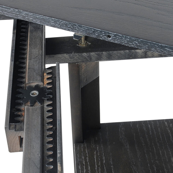 Dena 5pc Counter-Height Dining Set with Table & Chairs, 42-60\"W Extension, Round  - Grey