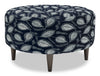 Made in Canada Customizable Sofa Lab The Curve 31\" Fabric Ottoman - Midnight Multicolour
