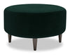 Made in Canada Customizable Sofa Lab The Curve 31\" Velvet Fabric Ottoman - Hunter Green