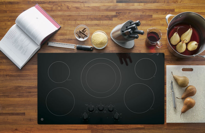 GE 36\" 5-Element Electric Cooktop - Black - JP3036DLBB
