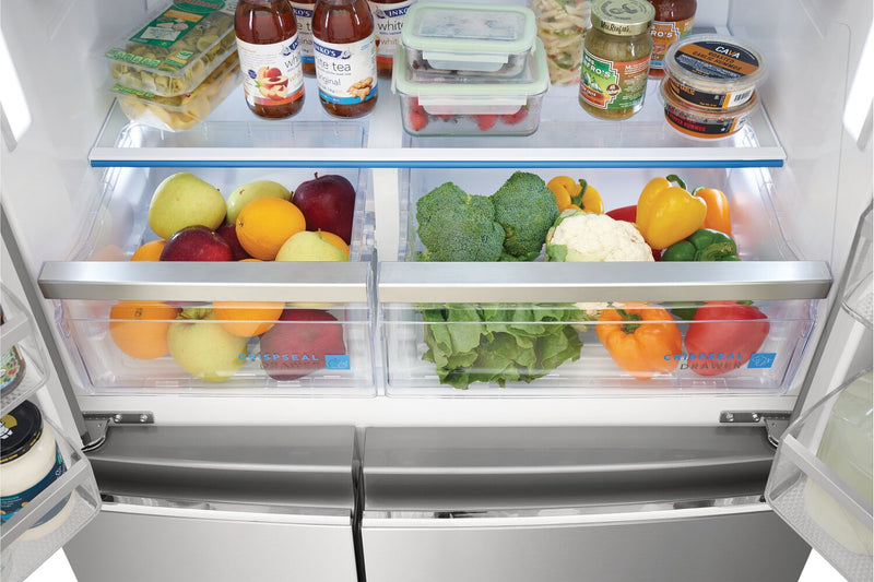Frigidaire Gallery 36\" 21.5 Cu. Ft. Counter-Depth 4-Door Refrigerator - Smudge-Proof® Stainless Steel - GRQC2255BF