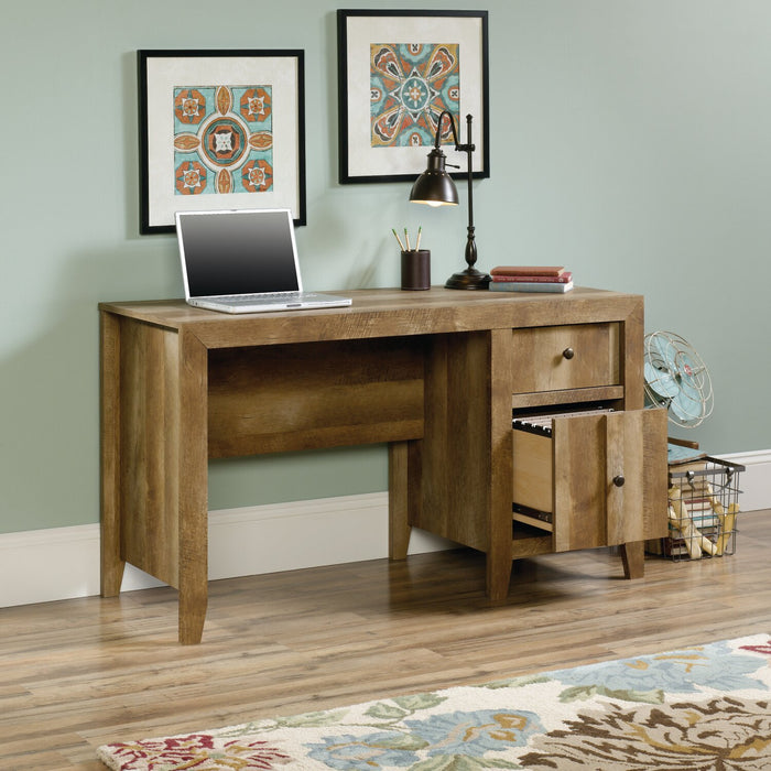 Dakota Pass 53.15\" Computer Office Desk with 2-Drawers - Craftsmen Oak