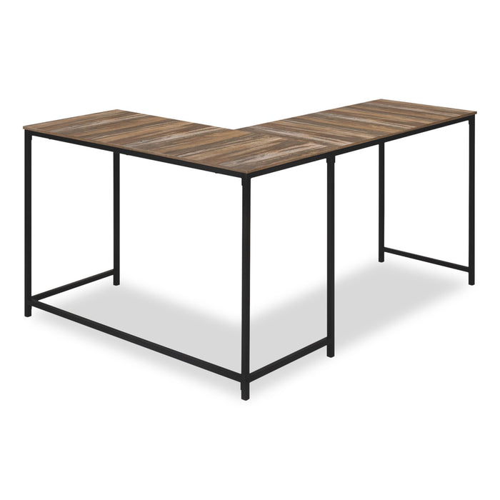 Karter 58.25\" L-Shaped Corner Office Desk - Brown
