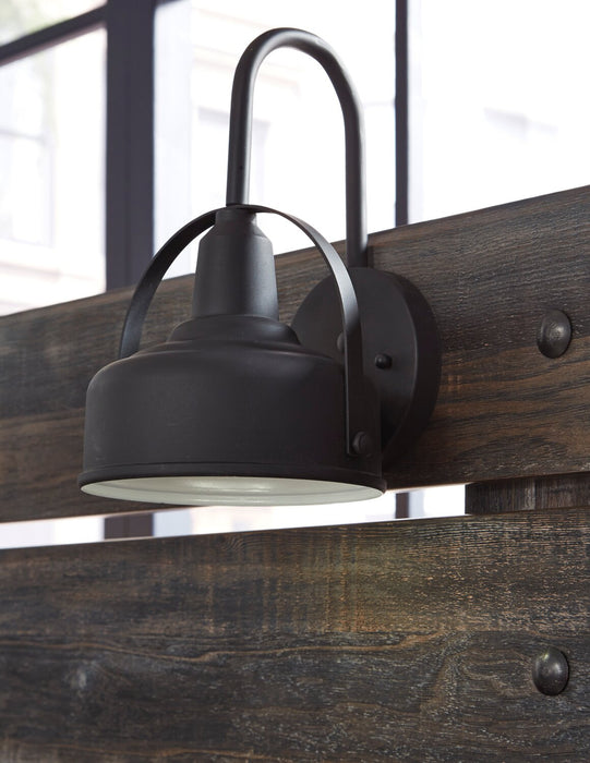 Abby Panel Bed with Headboard & Frame, LED, USB, Brown - Full Size