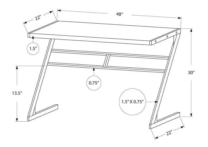 Matt 48\" Compact Office Desk - White