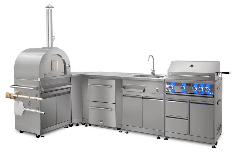 Thor Kitchen Outdoor Pizza Oven with Cabinet - MK07SS304
