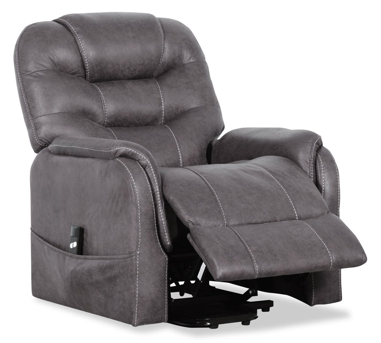 Landon 34\" Microfibre Power Lift Reclining Chair - Grey