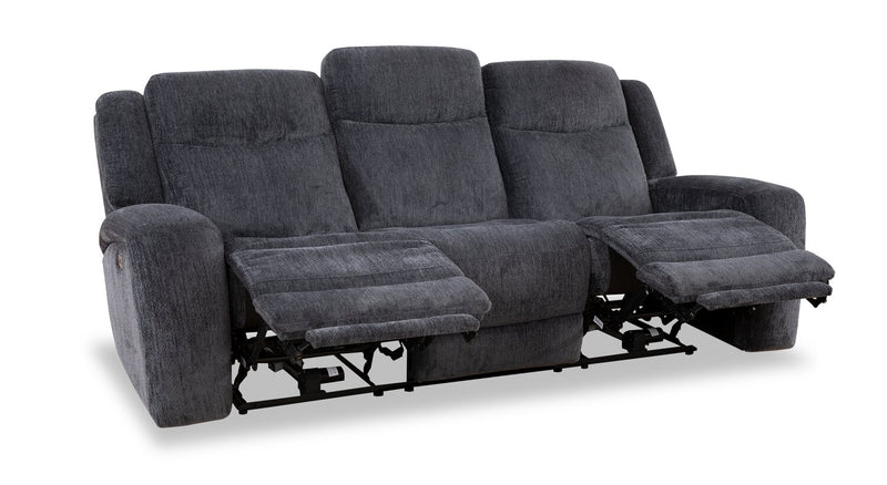 Atlantis 90\" Fabric Zero Gravity Power Reclining Sofa - Dark Grey