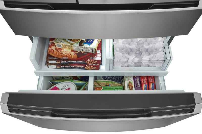 Frigidaire Gallery 36\" 22.1 Cu. Ft. Counter-Depth 4-Door French-Door Refrigerator - Smudge-Proof® Stainless Steel - GRMG2272CF