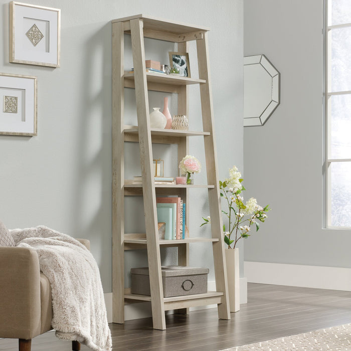 Kyree 23.54\" 5-Shelf Ladder Style Bookcase - Chalked Chestnut