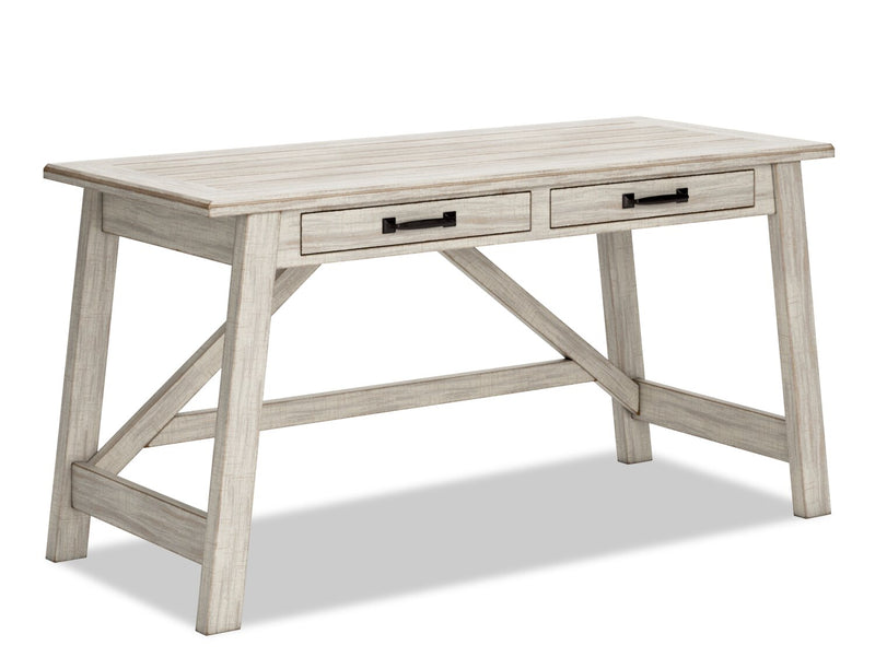 Carynhurst 60.13\" Office Desk with 2-Drawers - Whitewash