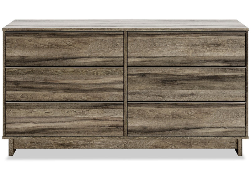 Arik Bedroom 6-Drawer Dresser, 59\"W x 30.8\"H - Brown