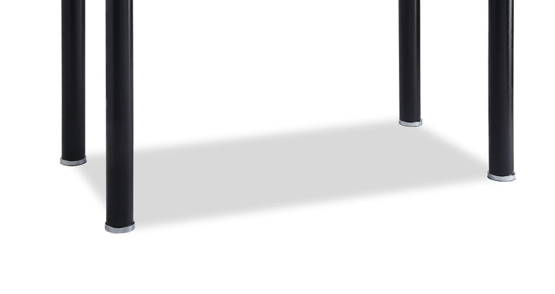 Onyx Dining Table with Glass Top, 55\"W - Black