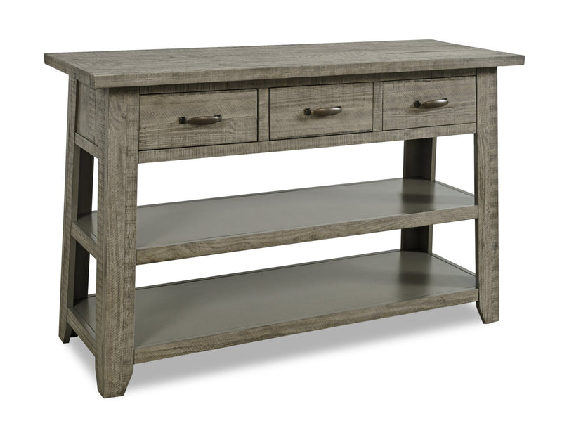 Colson 50\" Rustic Sofa Table with Storage and Shelf - Driftwood