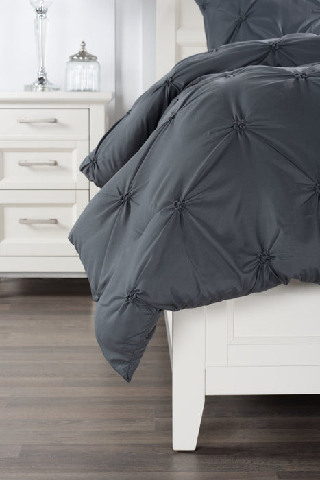 Brianna Dark Grey 3-Piece King Comforter Set
