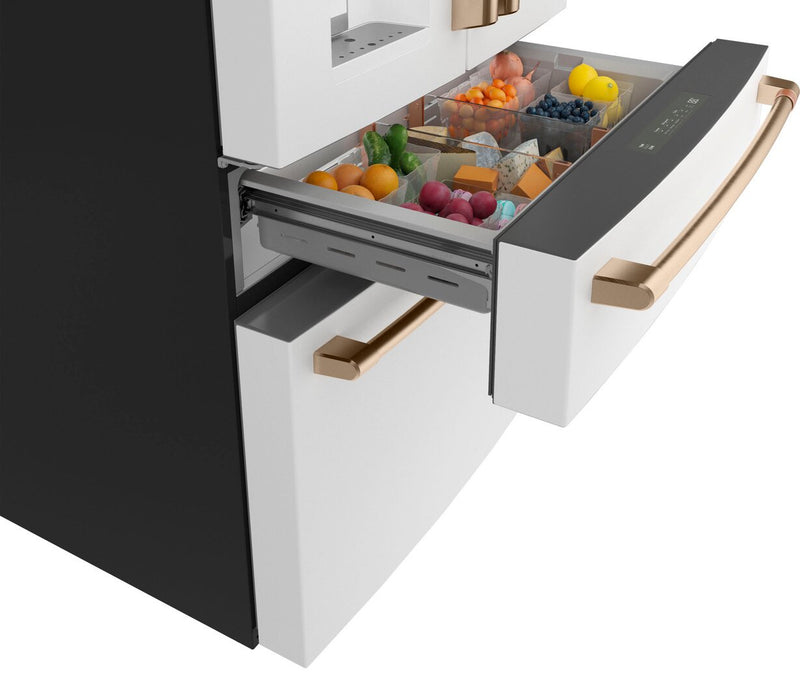 Cafe 36\" 22.3 Cu. Ft. Quad Door Refrigerator - Matte White - CXE22DP4PW2