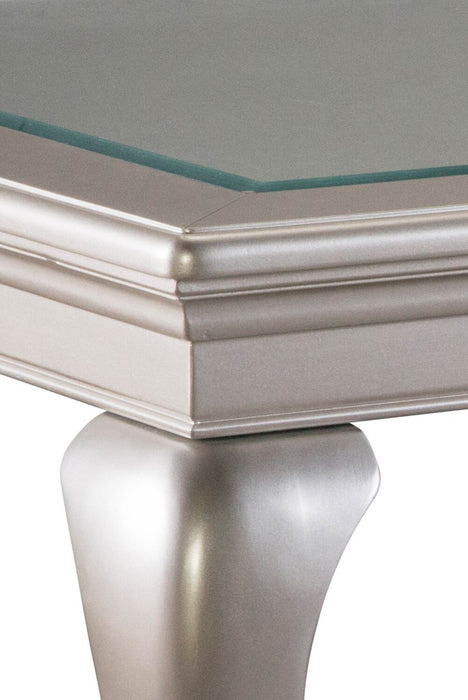 Diva Dining Table with 66-84\"W Extension - Silver Grey