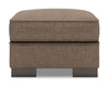 Made in Canada Customizable Sofa Lab Track 24\" Linen-Look Fabric Ottoman - Luna Praline Brown