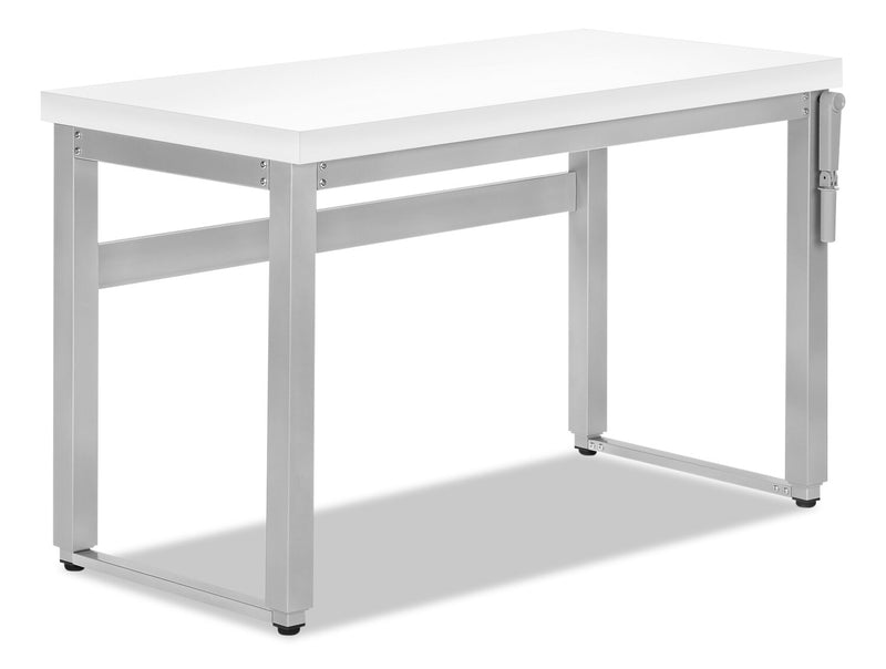 Kai 47.25\" Adjustable Height Office Desk - White