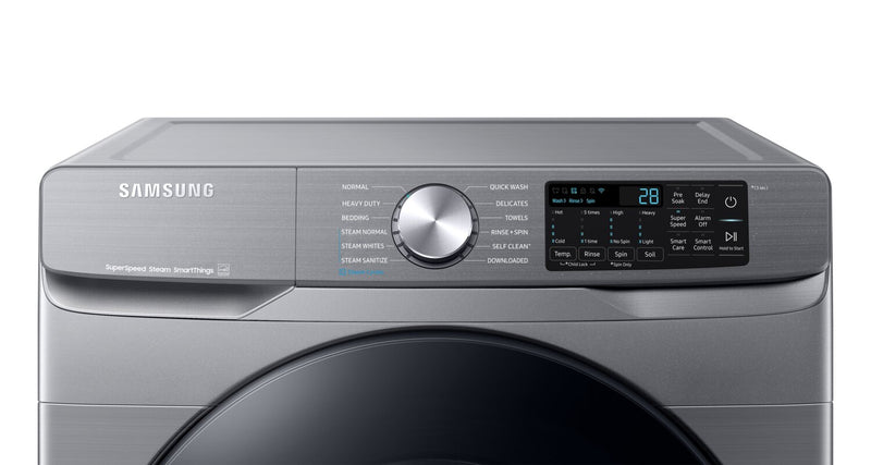 Samsung 5.2 Cu. Ft. Front-Load Washer and 7.5 Cu. Ft. Gas Dryer - Platinum