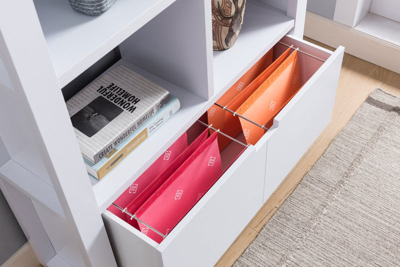 Oscar Owen 36\" Bookcase with Drawer & 6 Shelves - White