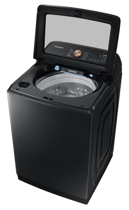 Samsung 6.2 Cu. Ft. Top-Load High-Efficiency Washer - Black Stainless Steel - WA54CG7550AVA4