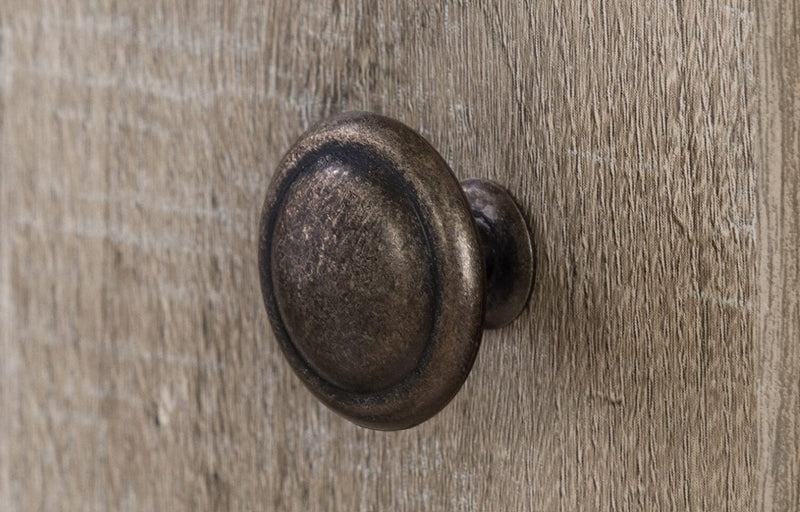 Holt Bedroom 2-Drawer Chest with Storage Cabinet, 33.75\"W x 63.5\"H, Made in Canada - Brown