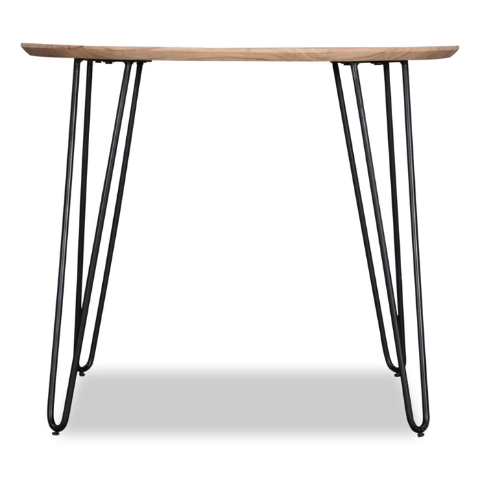 Miya Dining Table, Acacia Wood, Metal, 36\"W Round - Natural