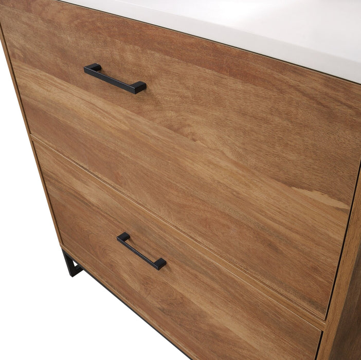 Taryn 27.95\" 2-Drawer Filing Cabinet - White & Light Brown