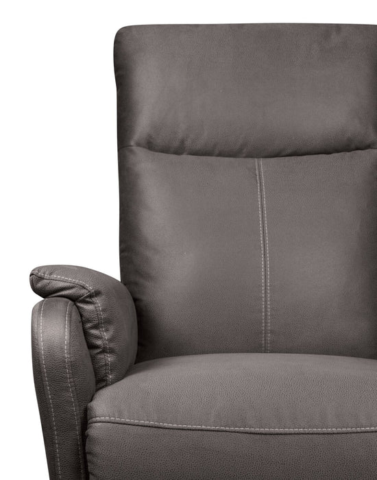 Eva 29.5\" Faux Suede Power Reclining Chair - Dark Grey