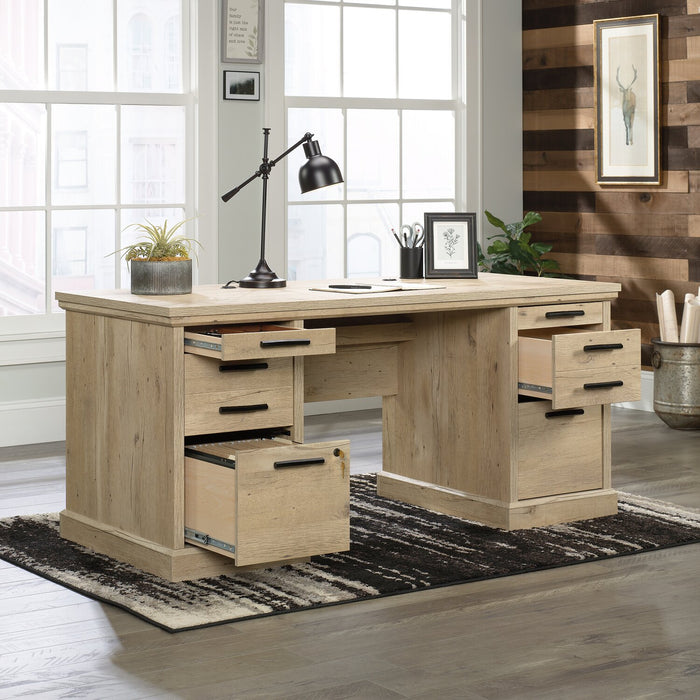 Akira 29.53\" Executvie Office Desk with 6-Drawers - Prime Oak
