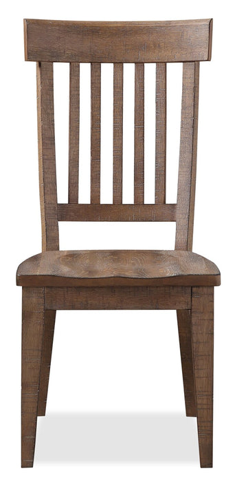 Cedar 7pc Dining Set with Table & 6 Chairs, Pine Wood, Trestle-Base, 72.07\"W - Brown