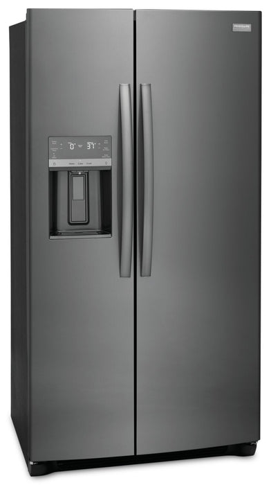 Frigidaire Gallery 36.1\" 22.3 Cu. Ft. Counter-Depth Side-by-Side Refrigerator - Smudge-Proof® Black Stainless Steel - GRSC2352AD