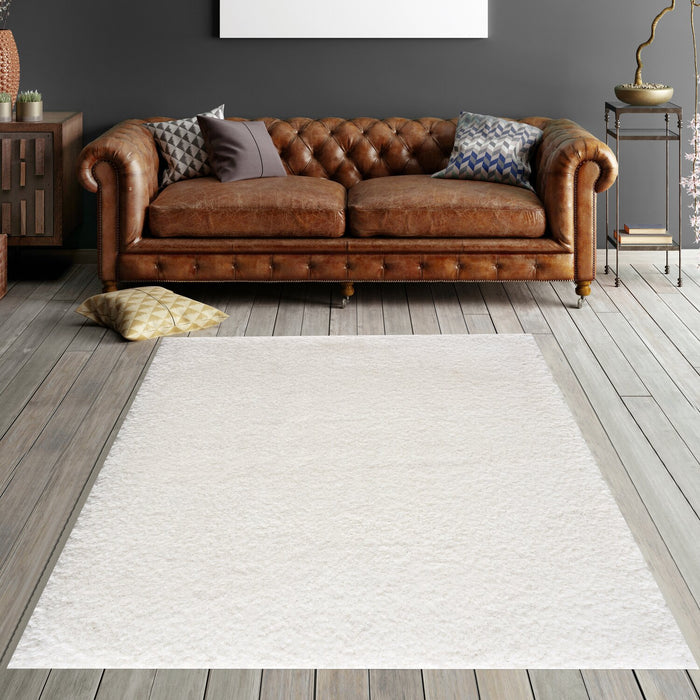 Lawson White Shag Area Rug - 5' x 7'