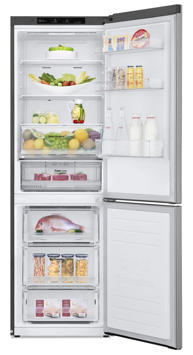 LG 23\" 12 Cu. Ft. Bottom-Mount Counter-Depth Refrigerator - Platinum Silver - LBNC12231V