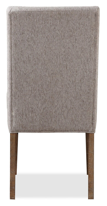Cedar Dining Chair with Polyester Fabric, Pine Wood - Beige