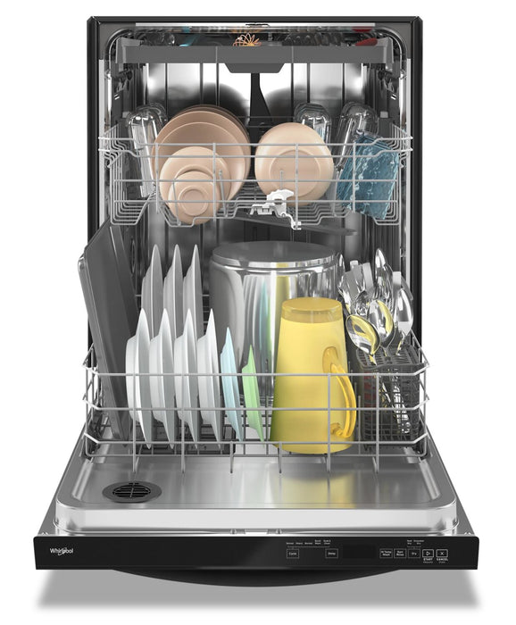 Whirlpool 24\" 47 dBA Built-In Top-Control Dishwasher with Third Rack - Black - WDT750SAKB