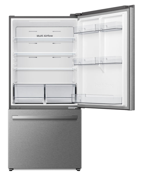 Hisense 31.3\" 22.3 Cu. Ft. Bottom-Mount Refrigerator - Stainless Steel - RB22A2FSE