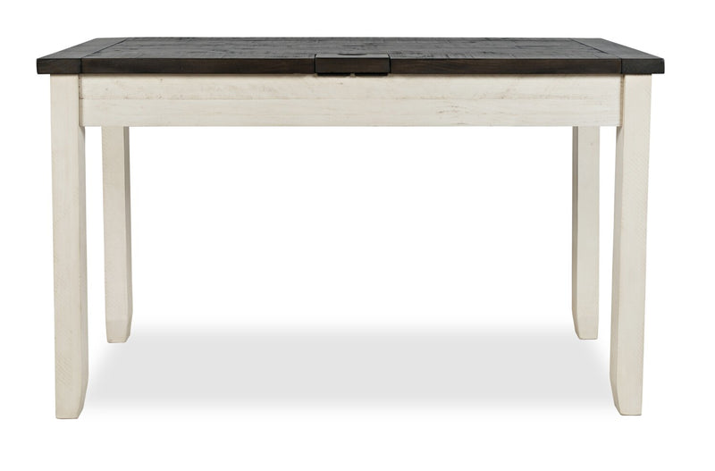 Madison County 50\" Office Office Desk with 3-Drawers - Vintage White with Barnwood Brown