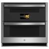 Profile 30\" 5 Cu. Ft. Electric Two-In-One Wall Oven with True European Convection - Stainless - PTS9200SNSS