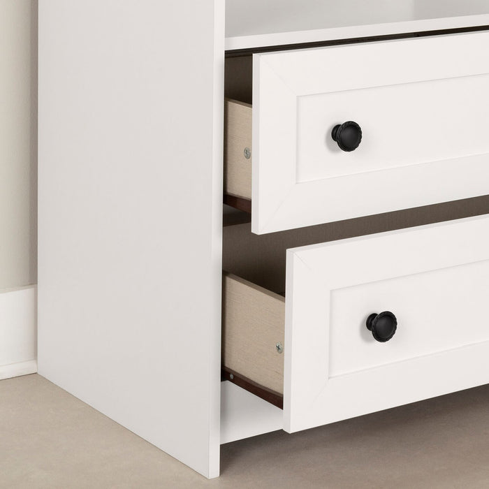 Zoe Baby Change Table with Storage Drawers - White