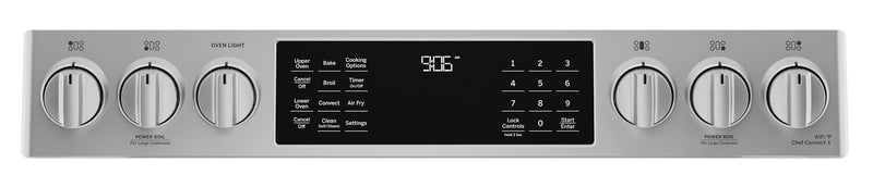 Profile 6.7 Cu. Ft. Smart Gas Range with True European Convection - Stainless Steel Fingerprint Resistant - PCGS960YPFS